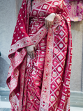 Single Tone Dupatta Style Saree with Blouse Piece
