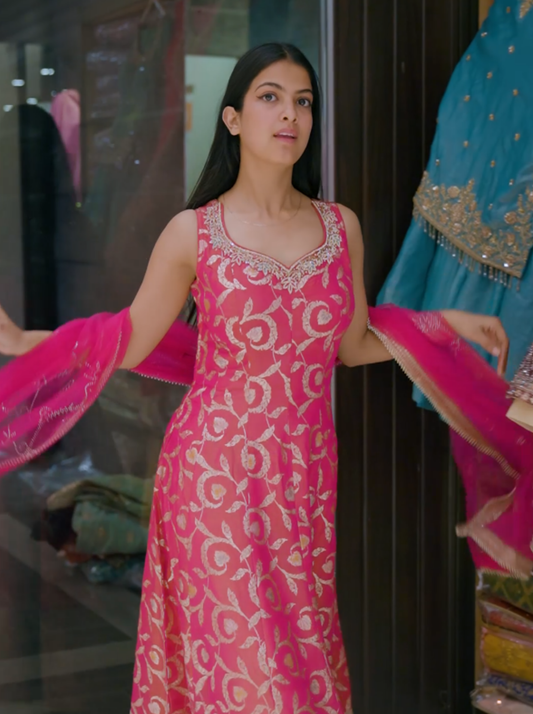 Banarasi Elegance Floor-Length Anarkali Suit