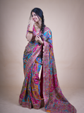Multicolor Gajji Silk Saree with Sequence Work