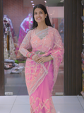 Stitched Blouse Light Tone Party Wear Saree