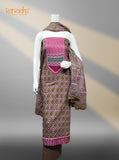 Yellow Unstitched Cotton Suits with Pattern Work
