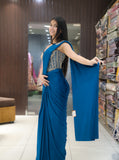 Modern Pre-Draped Co-ord Party Wear Saree