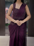 Modern Ready-to-Wear Saree – Signature Edition - Purple