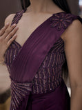 Modern Ready-to-Wear Saree – Signature Edition - Purple