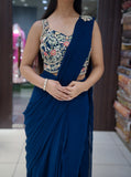 Designer Ready-to-Wear Saree - Blue