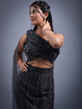 Net Fabric Heavy Beaded Fish Cut Indo-Western Lehenga
