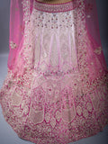 PINK VELVET GIRLISH RING CEREMONY READY TO STICH LEHENGA