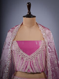 PINK BURBURY SILK FULLY BEEDED WORK RING CEREMONY READY TO STICH GIRLISH LEHENGA