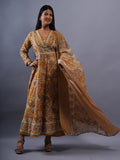 MUSTERD FLORAL ANARKALI 3 PCS SET