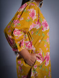 CORN YELLOW FLORAL PRINT A LINE 2 PCS SETS