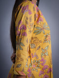 YELLOW COTTON FLORAL A LINE 3 PCS SET