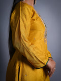 CORN YELLOW PARTY WEAR WITH HANDWORK 3 PCS SET
