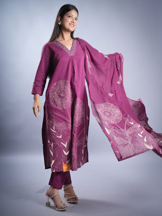 V NECK COTTON 3 PCS SET