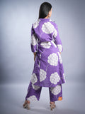 PURPLE COTTON FLORAL COORD SET