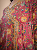 MAGENTA COTTON ANGRAKHA WITH HANDWORK 3 PCS SET