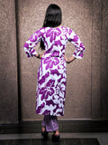 Purple Cotton Suit 3 Piece Set