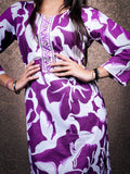 Purple Cotton Suit 3 Piece Set