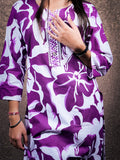Purple Cotton Suit 3 Piece Set
