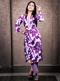 Purple Cotton Suit 3 Piece Set