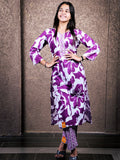 Purple Cotton Suit 3 Piece Set