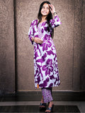 Purple Cotton Suit 3 Piece Set