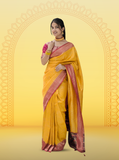 Yellow Festive Saree for Haldi, Ganesh Puja & Grah Pravesh | Elegant Occasion Wear