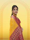 Yellow Festive Saree for Haldi, Ganesh Puja & Grah Pravesh | Elegant Occasion Wear