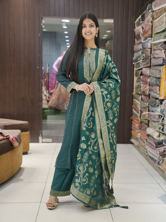 Designer Palazzo Suit – Ready To Wear Stitched