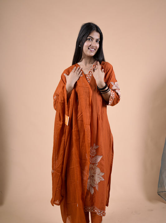 Breathable A-Line Cotton Casual Suit
