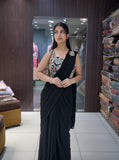 Designer Ready-to-Wear Saree - Black