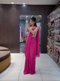 Designer Ready-to-Wear Saree - Pink