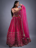 RANI COLOUR VISCOS GEORGETTE WITH HANDWORK PARTYWEAR LEHENGA