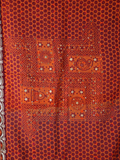 GEORGETTE WITH CHICKEN STRAWAL WITH MAROON LACE AND SUPPORTING JHALAR LACE
